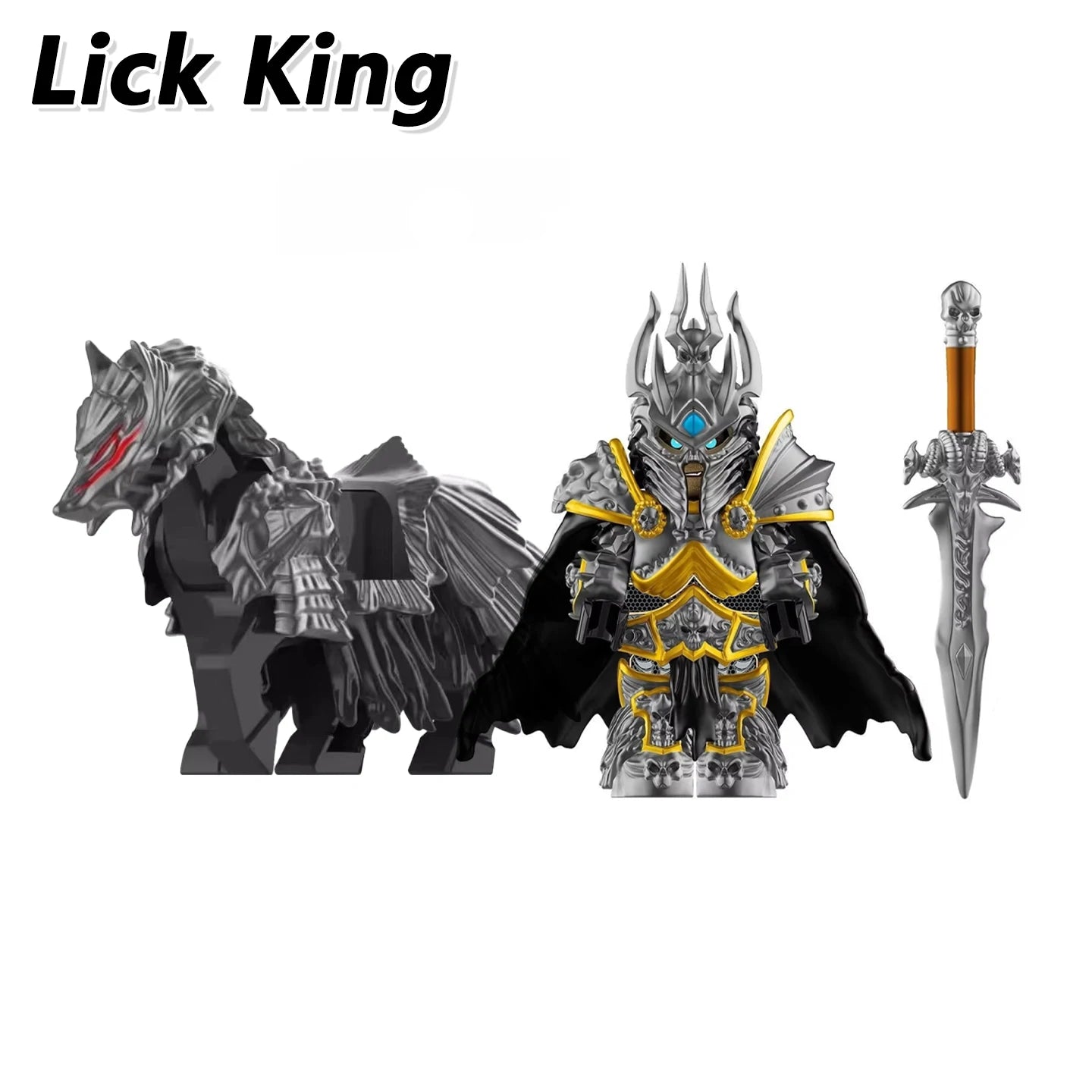 World Of Warcraft Wow Building Blocks Lich King Mini Action Figure Toys Berserk Guts Gus Building Block Figure Holiday gift