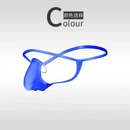Men's Thongs Underwear Cock Ring Sissy Panties Temperament Sexy Bikini Seamless Penis Ring Perspective Lingeries