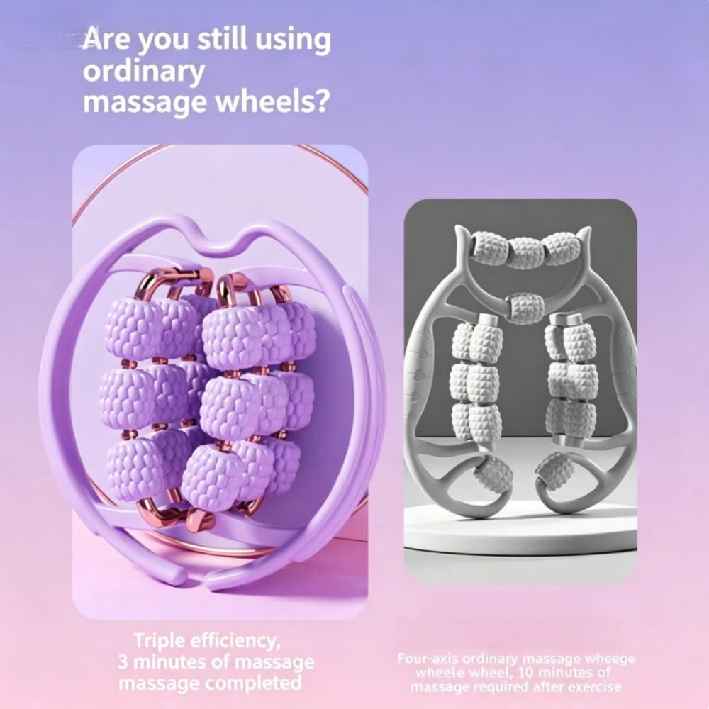 18-wheel Ring Six-axis Roller Household Lightweight Yoga Massager Relieves and Relaxes Muscles Adult Sports Fitness Equipment