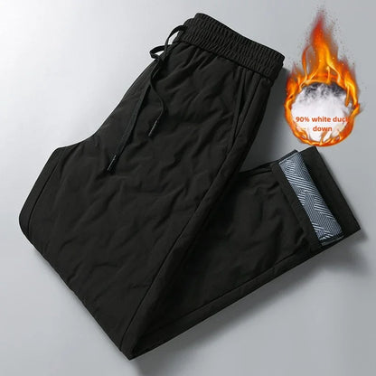 2024 Winter New 90% White Down Pants Men Thickened Warm Waterproof Casual Trousers Man Duck Down Padded Sweatpants Male Clothing