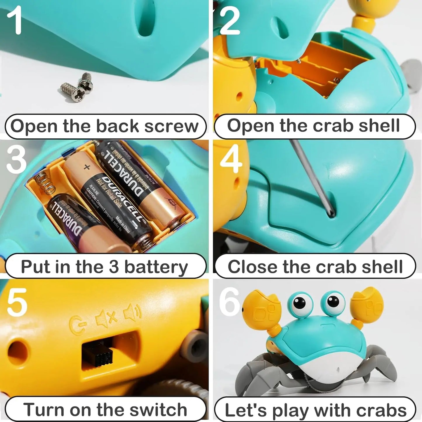 Crawling Crab Baby Toy, Interactive Infant Tummy Time Crab with Music, Toddler Walking Dancing Crab, Funny Birthday Gifts