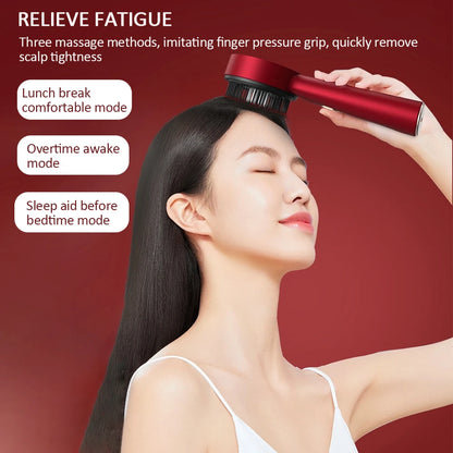 Electric Vibration Massage Comb Red Light Hair Growth Massage Scalp Brush Anti Hair Loss Liquid Oil Applicator Hair Care