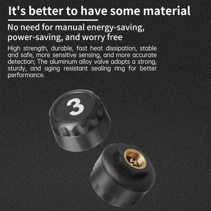0~9.9Bar Truck RV 4/6 External Sensors Car Tire Pressure Alarm Digital LCD Display Solar TPMS Waterproof