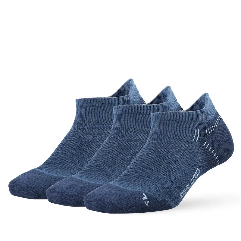 ZEALWOOD Running Cotton Socks Men's Women's Breathable Cushion No Show/Ankle/Crew Antibacterial Moisture Wicking Socks 3 Pairs