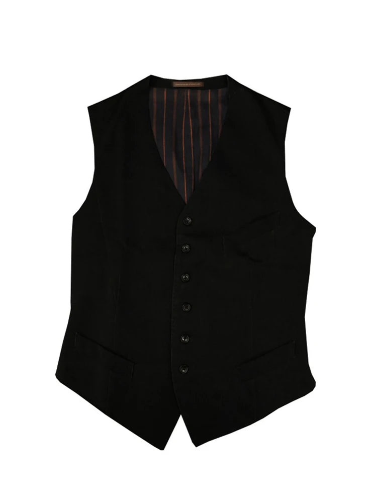 YAMAMOTOstyle Homme Men'S Suit Vest For Men Flower Waistcoat Unisex Gilet Men Vests For Women Simple Breasted Casual Man Vest