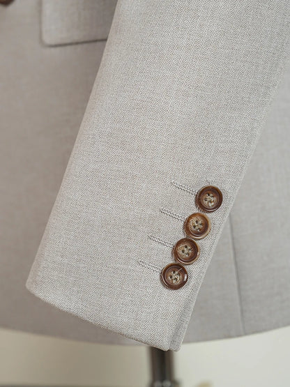 ST Cassy Light Brown Elegant Man Suits High Quality Two-Piece Dress Wedding Party Outfit for Man Blazer Luxury Man Dinner Suit