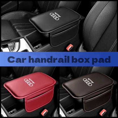 Car Styling Seat Armrest Box Protector Cushion Storage Box Cover Pad for Audi Quattro Sline A3 A4 A6 A5 Q5 Q7 Q3 A7 TT S3 S4 S5