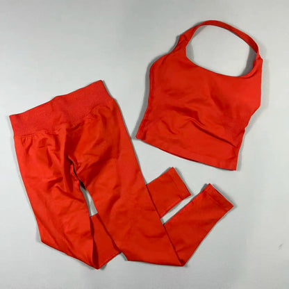 2 Pieces Sportswear Women Yoga Set Gym Clothes Sportswear Yoga Suits High Waist Scrunch Fitness Tracksuits  Pilates Set