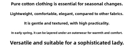 100% Pure Cotton Summer Stripe Short Sleeve T-Shirt Women Loose round Neck Vest Cotton Linen Half Sleeve Commute Style Simple