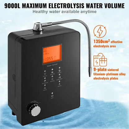 Japan Tech Alkaline Water Machine Ionizers PH Water Filtration Device 9 Plates Plate Platinum Coating Alkaline Water Dispenser
