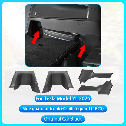 For Tesla Model YL Launch 2026 TPE Front Rear Door Sill Protector Threshold Strip Anti-kick Guard Panel Interior Decoration Set
