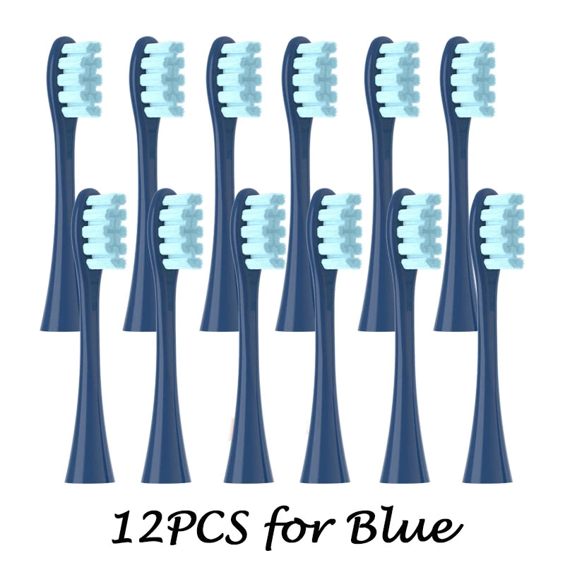 12PCS Vacuum Sealed Packed Replacement Brush Heads for Oclean X PRO/ Z1/ F1/ One/ Air 2 /SE Soft DuPont Deep Cleaning Nozzles