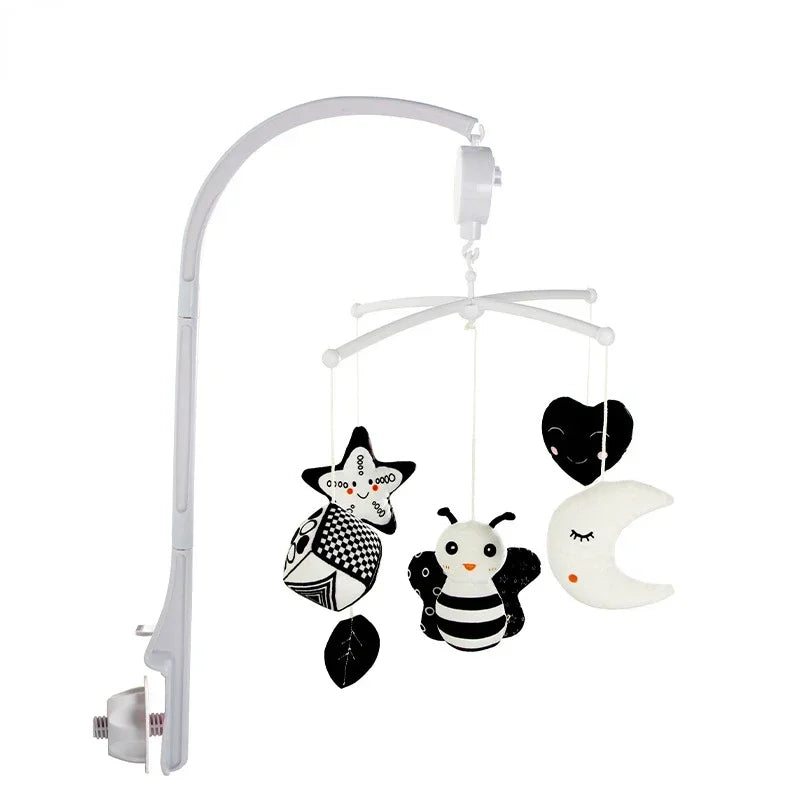 Baby Rattles Crib Mobiles Toy Holder Rotating Mobile Bed Bell Musical Box 0-12 Months Newborn Infant Baby Toys Rattles Bracket