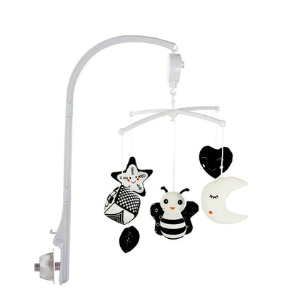 Baby Rattles Crib Mobiles Toy Holder Rotating Mobile Bed Bell Musical Box 0-12 Months Newborn Infant Baby Toys Rattles Bracket
