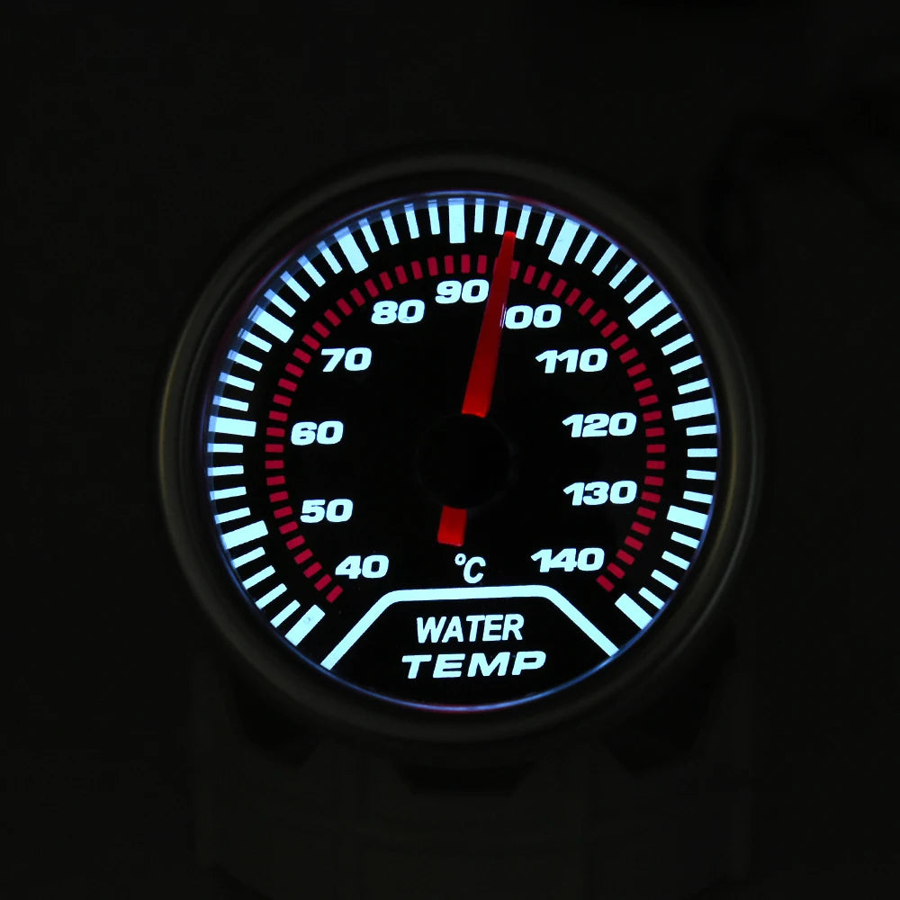 Car Gauge 52mm Water temp Temperature Joint Pipe Sensor Gauge Gauge 40~140 Celsius Adapter Size 28mm / 30mm / 32mm / 34mm / 36mm