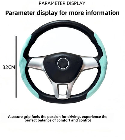 2026 Winter New Car Steering Wheel Cover Gearshift Handbrake Cover Protector Decoration Warm Super Thick Plush Auto Accessories