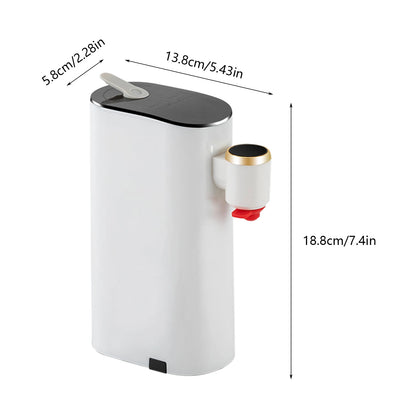 White Instant Hot Water Dispenser 5 Temperature Settings 1500W LED Display Portable Water Warmer 3 Usage Modes Countertop Baby Bottle Warmer Formula Maker Mineral Bottled Water Dispenser US Three pin Plug