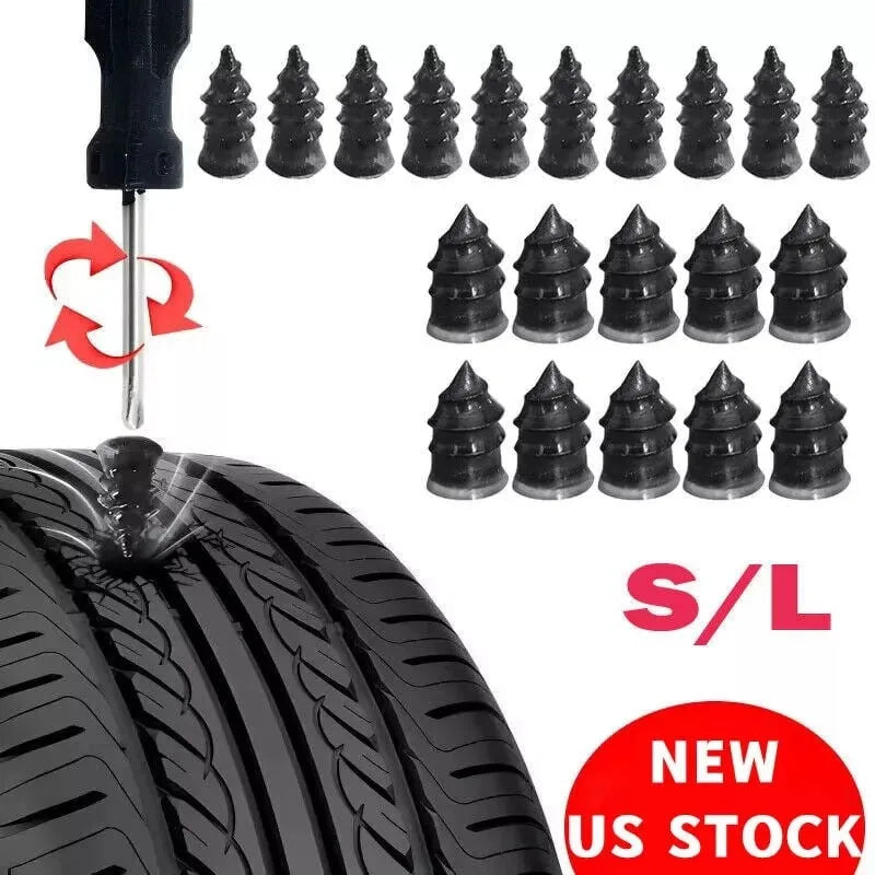 20PCS Car Motorcycle Tubeless Tire Repair Nails Mushroom Rubber Nails Quick Emergency Repair Tool Kit for Electric Vehicle