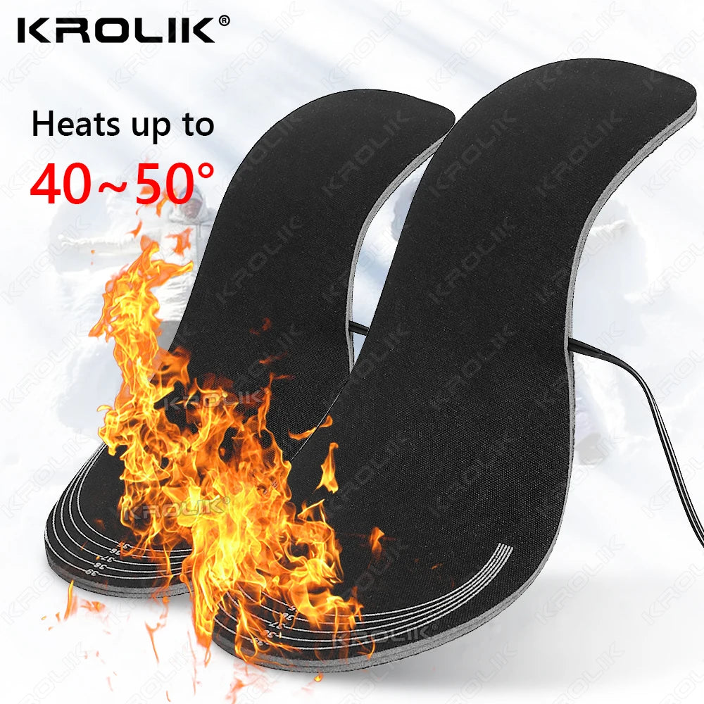 USB Electric Foot Warming Pad Feet Warmer Pad Insoles Heated Mat Winter Outdoor Walking Heating Insoles Winter Warm