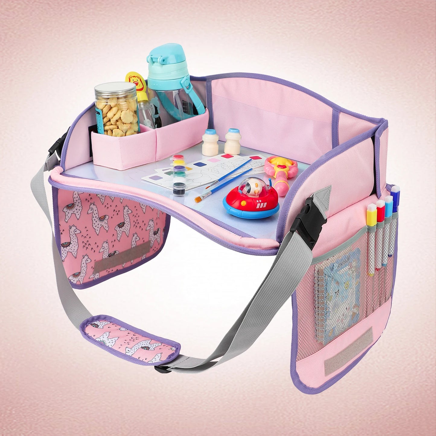 Child Go Out Small Drawing Board Kids Travel Tray for Car Seat Children's Car Portable Drawing Board Foldable Whiteboard 4-6Y