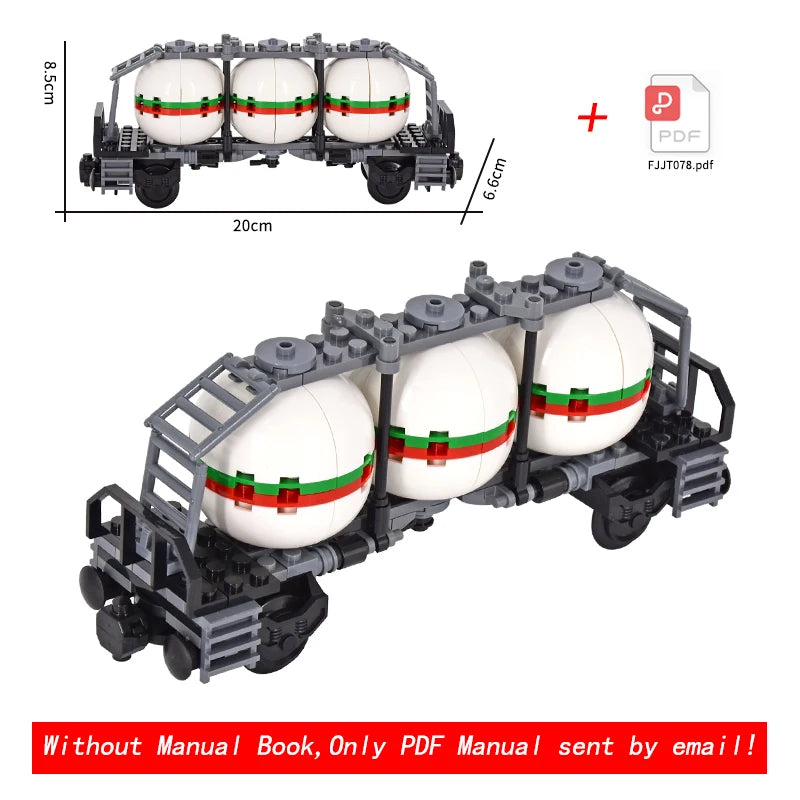 26cm Retro Double-Deck Passenger Train Car Building Blocks Model Green Gray Classic Train Display Toy for Hobbyists