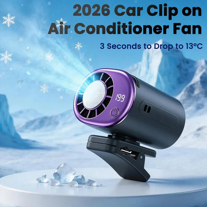 Car Clip Fan Mini Portable Outdoor Clip Umbrella Fan 199 Speed Waist Clip Electric fan 360 USB Rechargeable Desktop Cooling fan