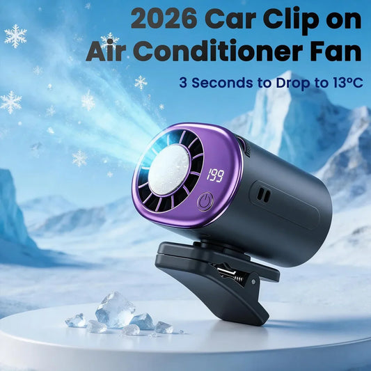 Car Clip Fan Mini Portable Outdoor Clip Umbrella Fan 199 Speed Waist Clip Electric fan 360 USB Rechargeable Desktop Cooling fan
