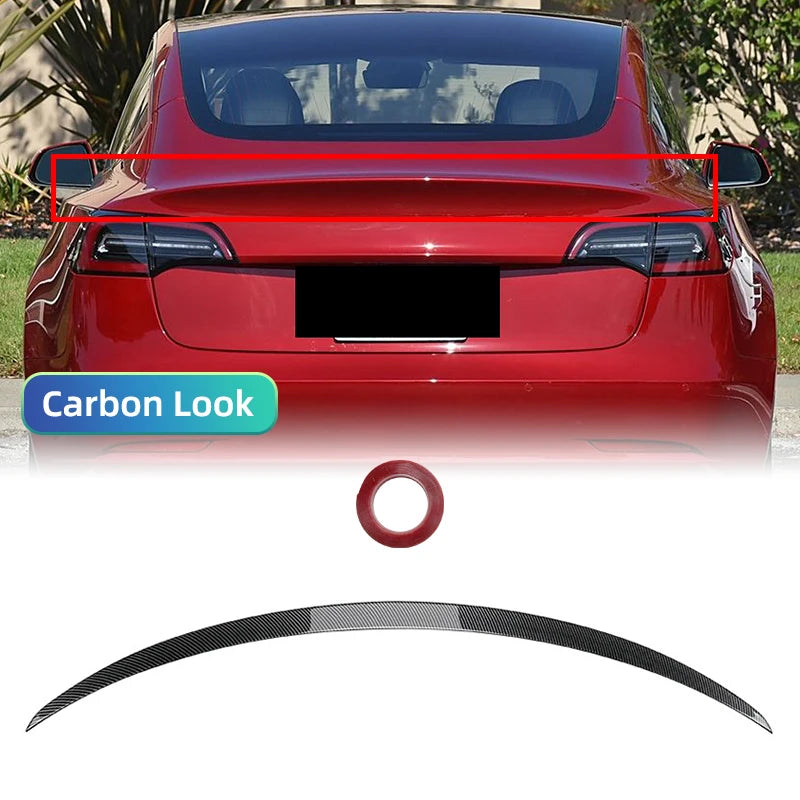 For Tesla Model 3 2017-2023 Tuning Original High-performance Rear Trunk Spoiler Wing Tail Deflector Splitter Facelift Body Kit