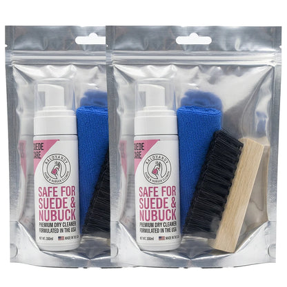 Premium Shoe Cleaner Kit Waterless Foam Brush Cloth Set Suede Nubuck Leather White Sneakers Trainers Stain Remover Care