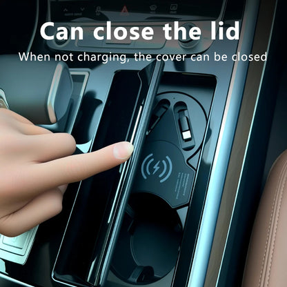 For Q7 Q8 SQ7 SQ8 15W Car Wireless Charger Wireless Charging Cigarette Lighter Fast Charging for iPhone, Huawei, Samsung, Xiaomi