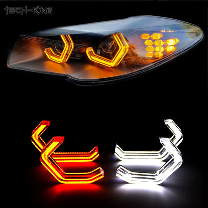 Car headlight Angel Eye F01 F02 F03 F04 RGB dynamic light LED side cover decorative light ring white light Yellow light RGBW