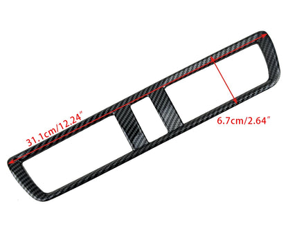 Plastic Middle Air Outlet Vent Cover Trim Frame Decor Fit for Mazda 3 Axela 2014-2016 2017 2018 2019 Black Carbon Fiber Style