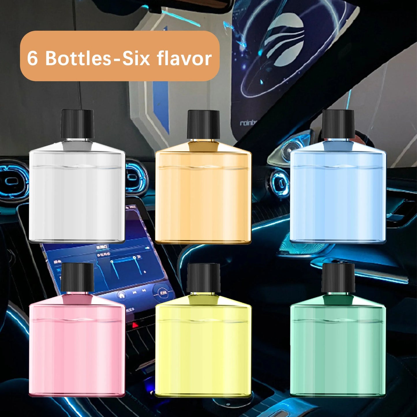 XMSJ Smart Car Air Freshener Level 5 Adjustable USB Charging Car Fragrance Diffuser Air Freshener Essential Oil Fragrance Gift