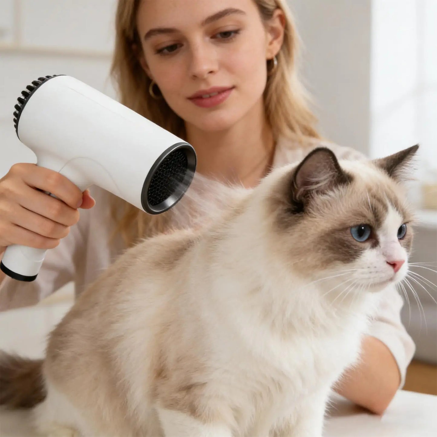 Cordless Hair Dryer 500W Rechargeable Portable Hot Cold Air Blower 2 Speed Low Noise for Travel Home Bathroom Camping Styling