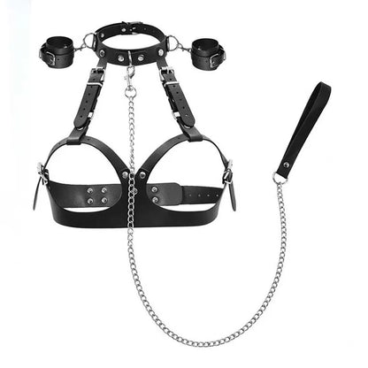 BDSM Pussy Handcuffs Sex Toys Games for Couples Slave Harness Cuffs Bondage Straps Erotic Obedience Turn Female Sex Kits 18+