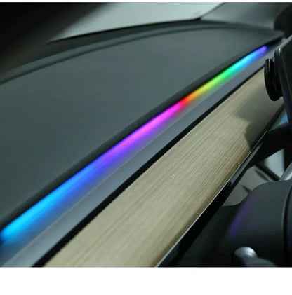 For Tesla Model 3 Model Y Car Ambient Light 60 Seconds Automatic OFF Module With USB Expansion Dock RGB APP Dashboard Lighting