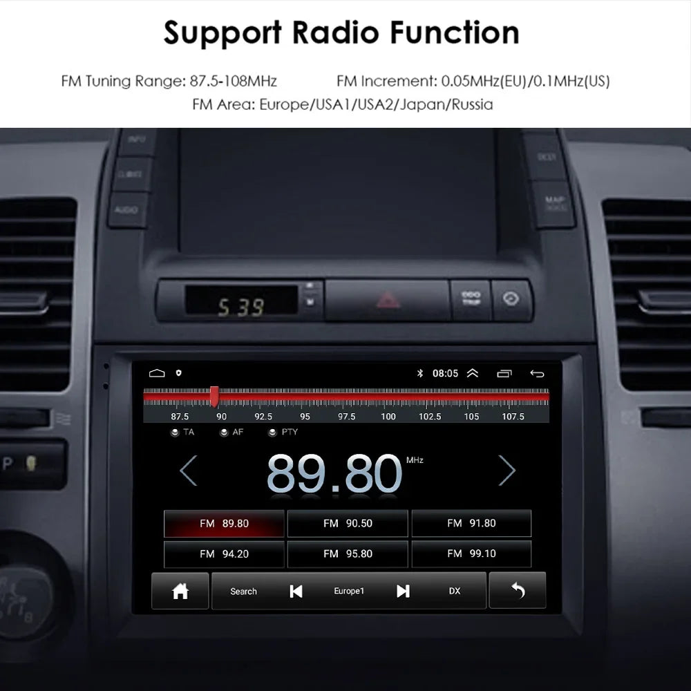 Android 16 QLED Car Radio For Mitsubishi Pajero 4 V80 V90 2006-2024 Autoradio Multimedia Player GPS For Carplay Android Auto bt