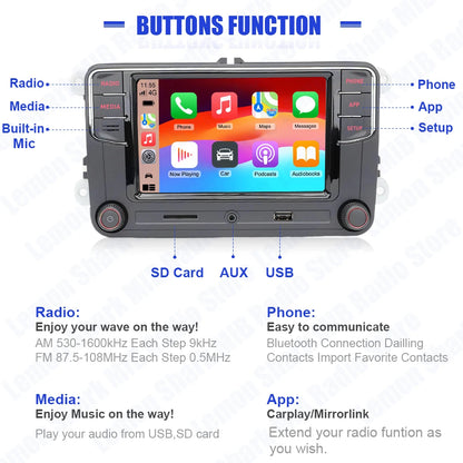 NONAME RCD330 Plus Carplay Car Radio Android Auto MIB Navigator Player 6RF035187F for VW Tiguan Golf 5 6 MK5 MK6 Passat Polo