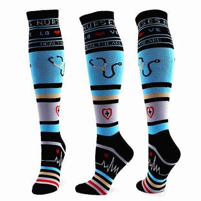 1Pair New Compression Stockings 20-30Mmhg Knee High Sports socks Fit Medical Varicose Veins Pregnant  Edema Diabetes Circulation
