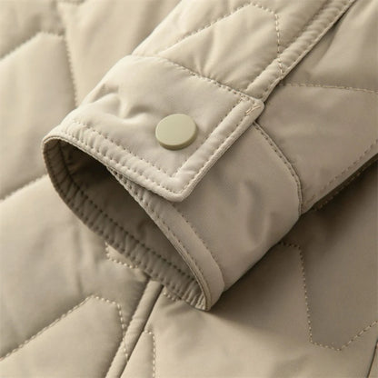 Men's 100% Wool-Filled Turn-Down Collar Cotton Jacket - Light Khaki (Black/Navy) M-3XL | Autumn Winter New Thickened Warm