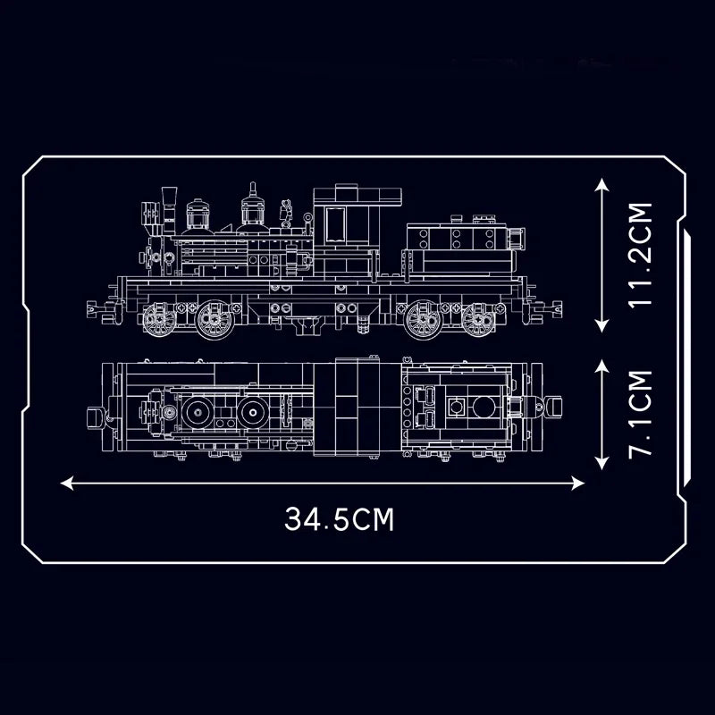 Technical RC LED Retro Train Toys The RC Steam Locomotive Building Block Locomotive Assembly Car Brick Kids Christmas Gift
