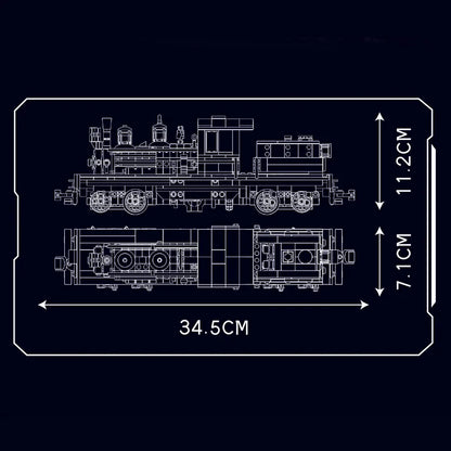 Technical RC LED Retro Train Toys The RC Steam Locomotive Building Block Locomotive Assembly Car Brick Kids Christmas Gift