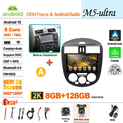 9 inch for Nissan Pulsar 6 NB17 2014 - 2018 Android 16 Wireless CarPlay Car Radio Video Multimedia Player GPS Navi DSP Stereo 4G