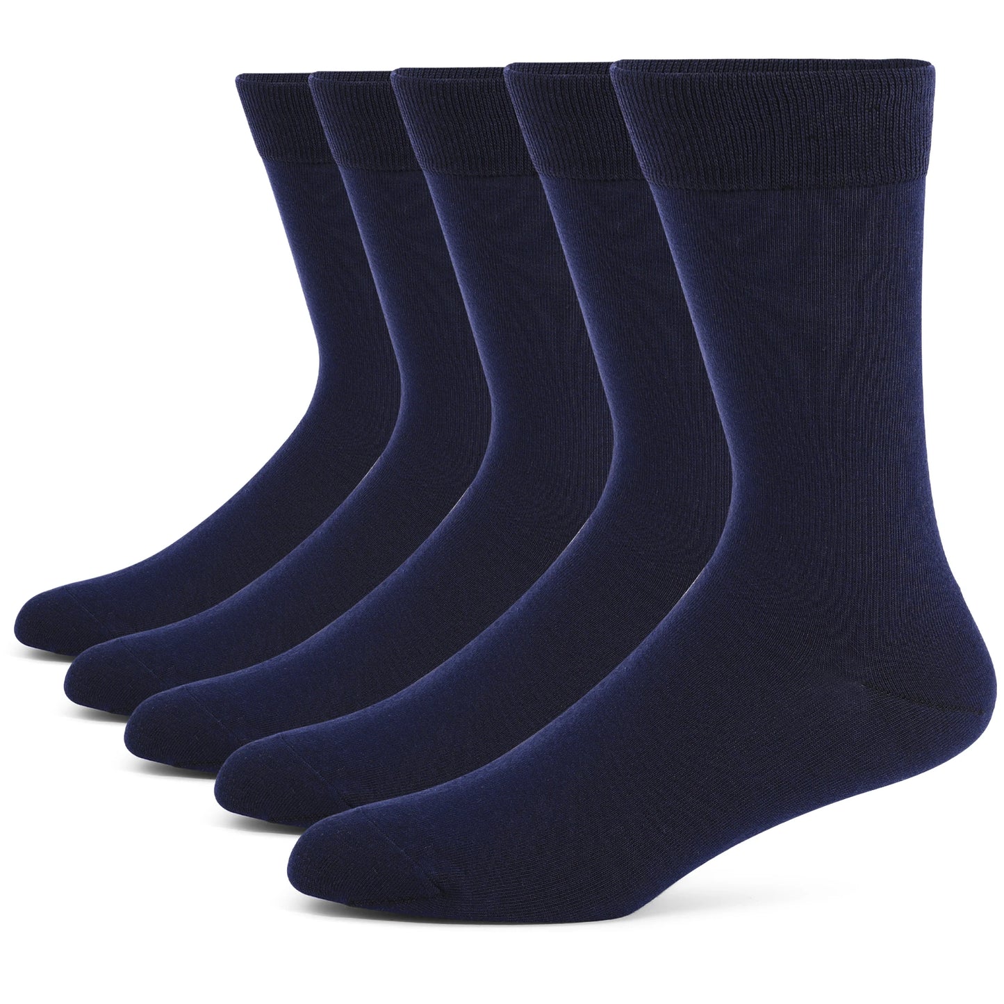 5 Pairs Mens Dress Socks stripe Plus Size，High Quality Combed Cotton Crew Socks，Black Cool Breathable Casual Socks for men