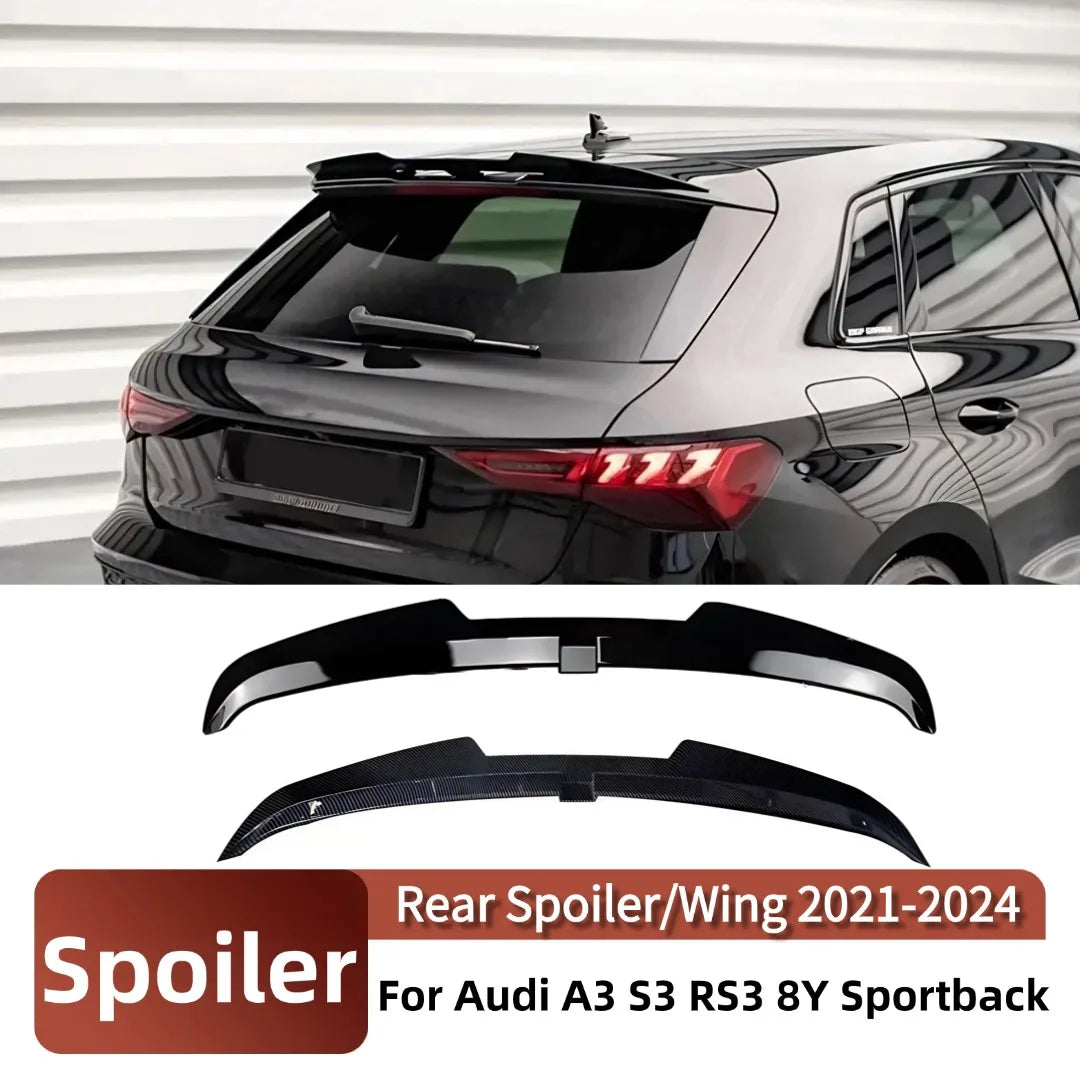 Sport Rear Boot Lip Spoiler Wing Tail Tuning Car Accessories Exterior Parts Trim For Audi A3 S3 RS3 8Y 5Door Sportback 2021-2024