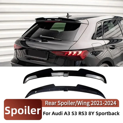 Sport Rear Boot Lip Spoiler Wing Tail Tuning Car Accessories Exterior Parts Trim For Audi A3 S3 RS3 8Y 5Door Sportback 2021-2024