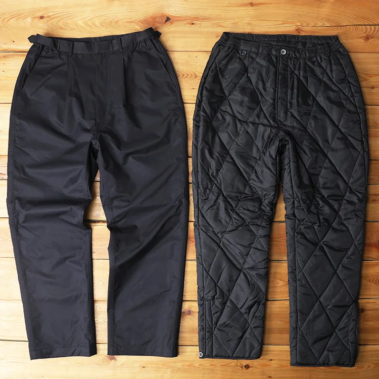 Thickened Cotton Trousers Outdoor Workwear Windproof Waterproof Winter Long Pants for Men And Women Business Basic Style Soli...