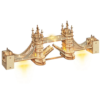 ROKR 3D Wooden Puzzle Game Big Ben Tower Bridge Pagoda Building Model Toys For Children Kids Birthday Gift