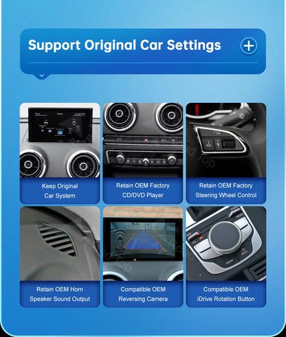 CN Road Top 12.3 Inch Touch Display For Audi A3 S3 2014-2019 Multimedia Player Andriod Auto Link GPS Carplay Screen Car Play