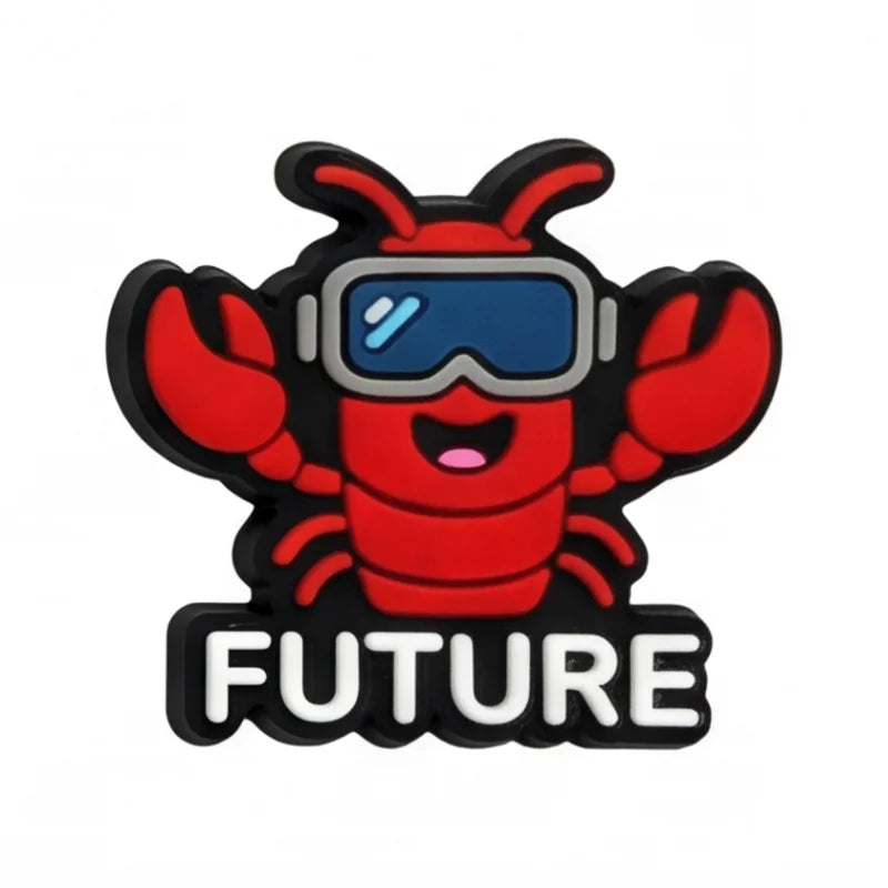 16-100pcs Designer Raising Lobsters Shoe Charms DIY Garden PVC Shoe Accessories Decorations for Woman Kids Birthday Gift